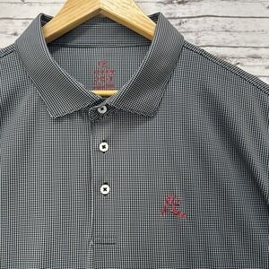 Rhoback Men's Performance Polo Size 3XL Black/White Dogtooth Houndstooth Golf
